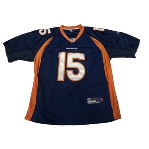 Denver Broncos NFL Football Jersey Number 15 Reebok NFL Equipment Men 52